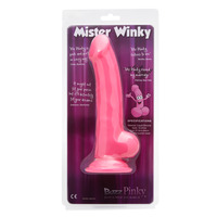 BuzzPinky 8" Suction Dildo Veined Suction Dildo with Balls
